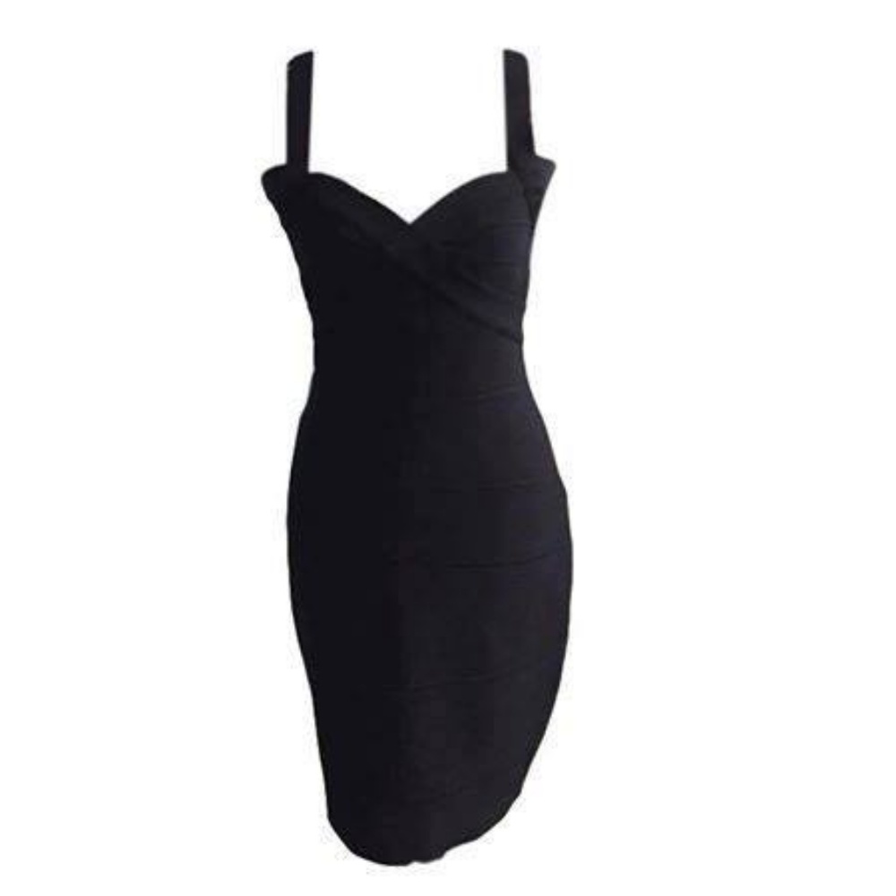 Black Bandeau Bodycon Dress 6/8